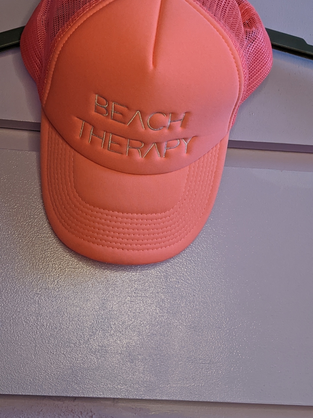 Beach Therapy Coral Mesh Trucker Hat